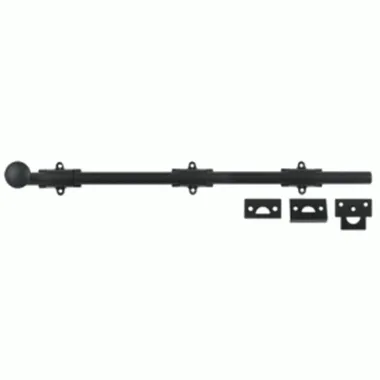 18 Inch Deltana Heavy Duty Surface Bolt (Flat Black Finish)