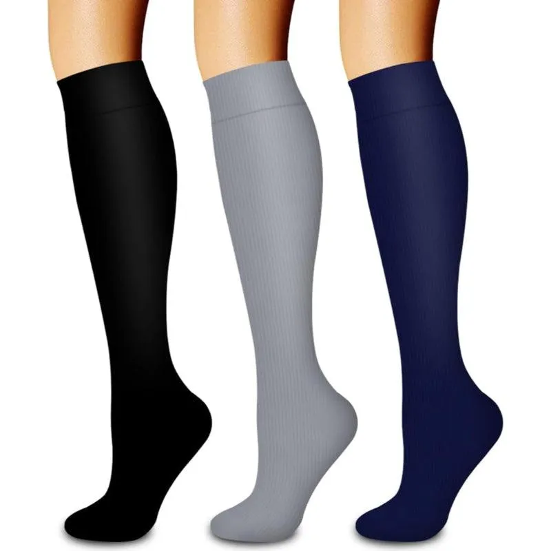 3-Pack Compression Running Orthopedic Socks - Performance and Comfort