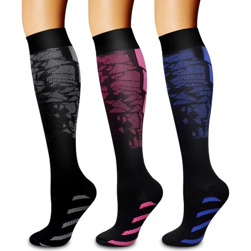 3-Pack Compression Running Orthopedic Socks - Performance and Comfort