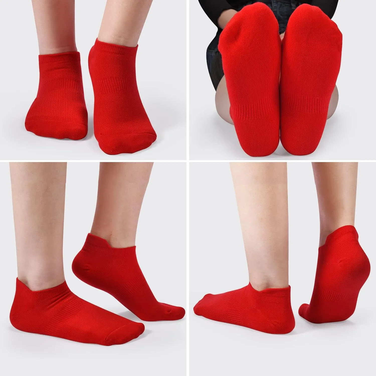 Ankle Socks Women's and Mens - 6/10 Pairs Low Cut Tab & No Show Athletics Running Socks