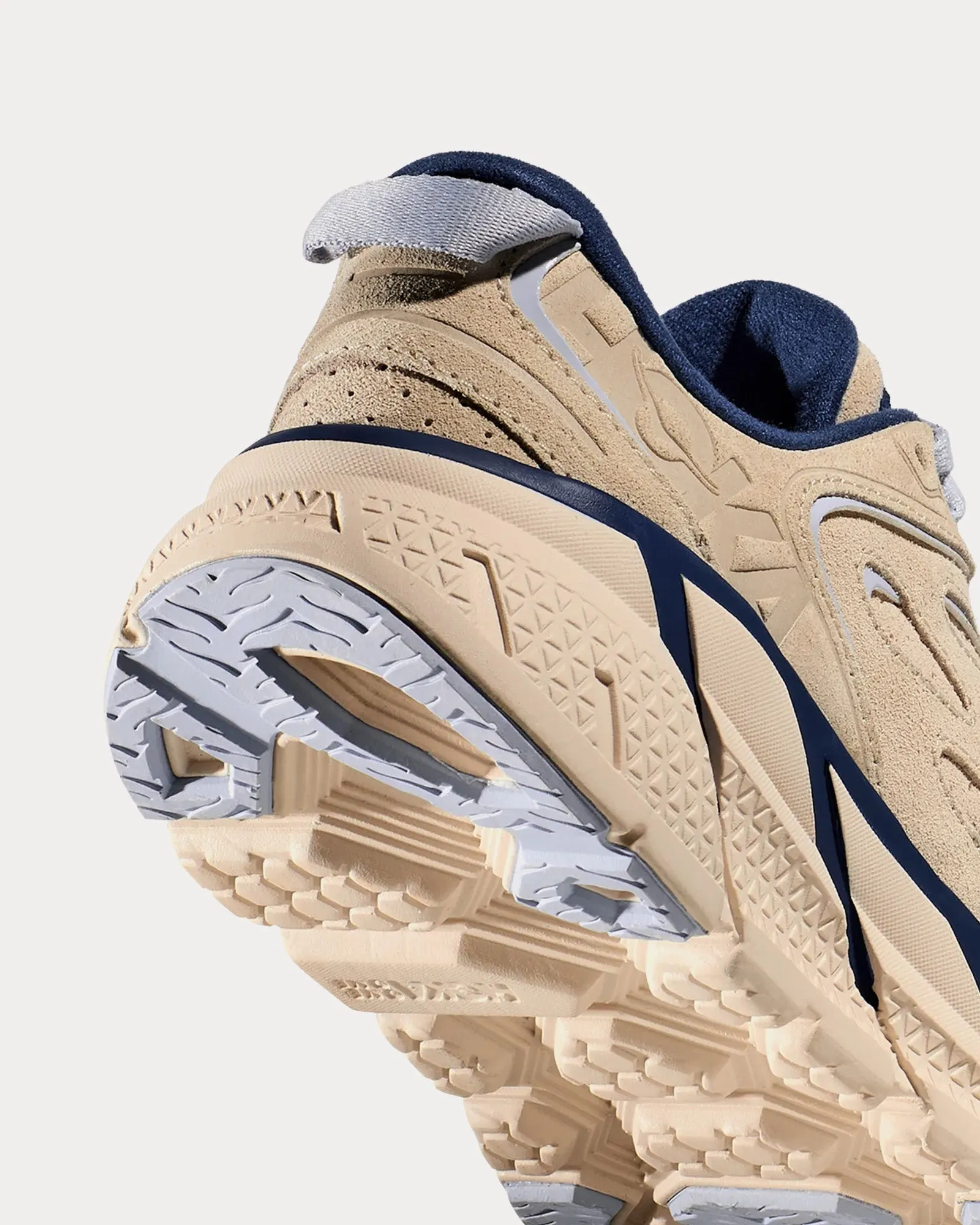 Clifton L Suede Oat Milk / Bellwether Blue Running Shoes