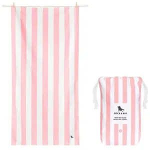 Dock and Bay Quick Dry Towel - Striped - Extra Large - Malibu Pink