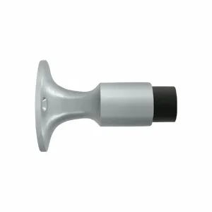 Heavy Duty Wall Mounted Bumpers Door Stop (Brushed Chrome Finish)