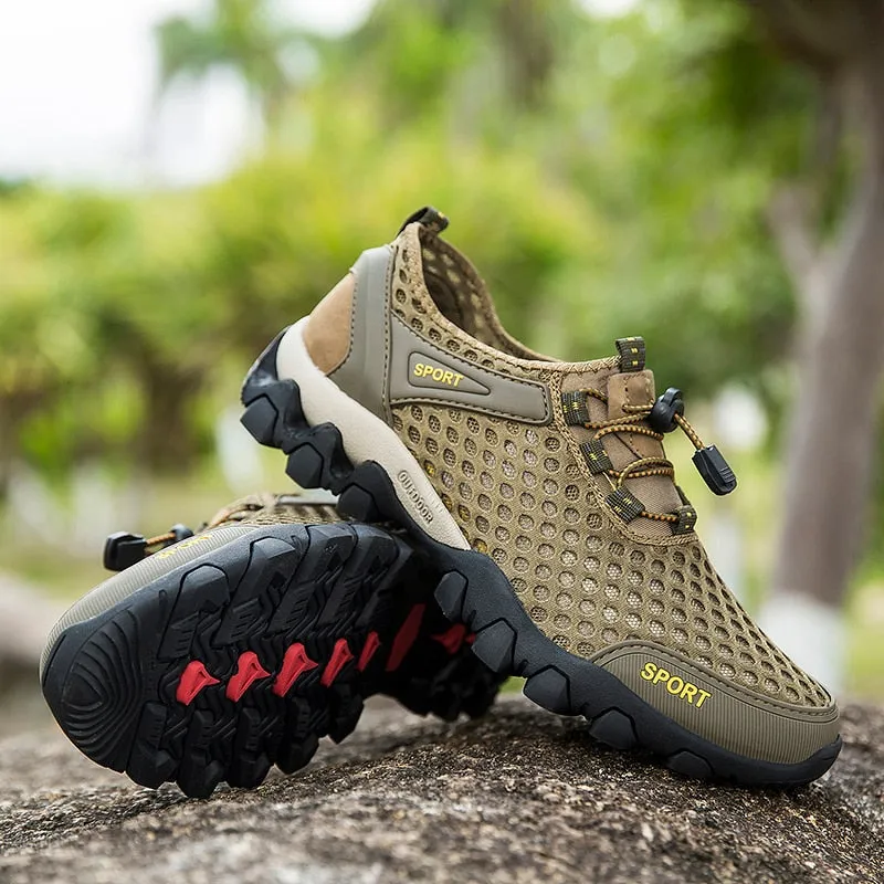 Joskaa school supplies  New Trekking Mountain Shoes Men Outdoor Athletic Shoes Wearable Sports Upstream Shoes For Man Light Elastic Band Trainers