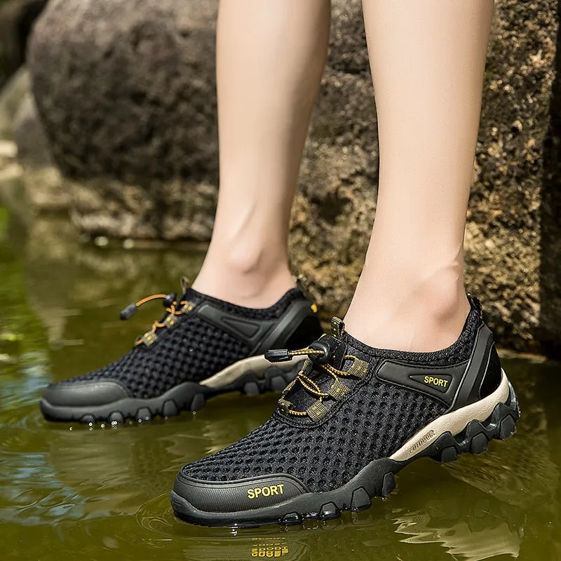 Joskaa school supplies  New Trekking Mountain Shoes Men Outdoor Athletic Shoes Wearable Sports Upstream Shoes For Man Light Elastic Band Trainers
