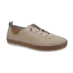 Lunar Womens Beige Plimsoll Shoes - Evie