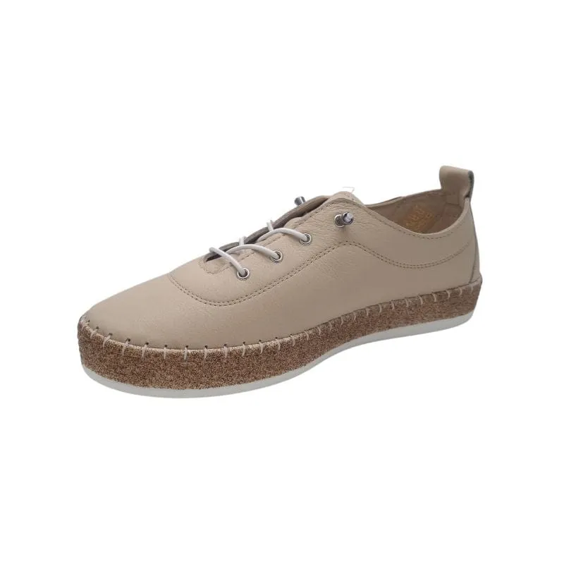 Lunar Womens Beige Plimsoll Shoes - Evie