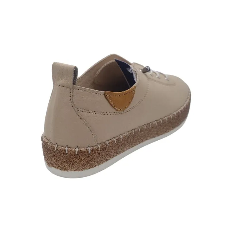 Lunar Womens Beige Plimsoll Shoes - Evie