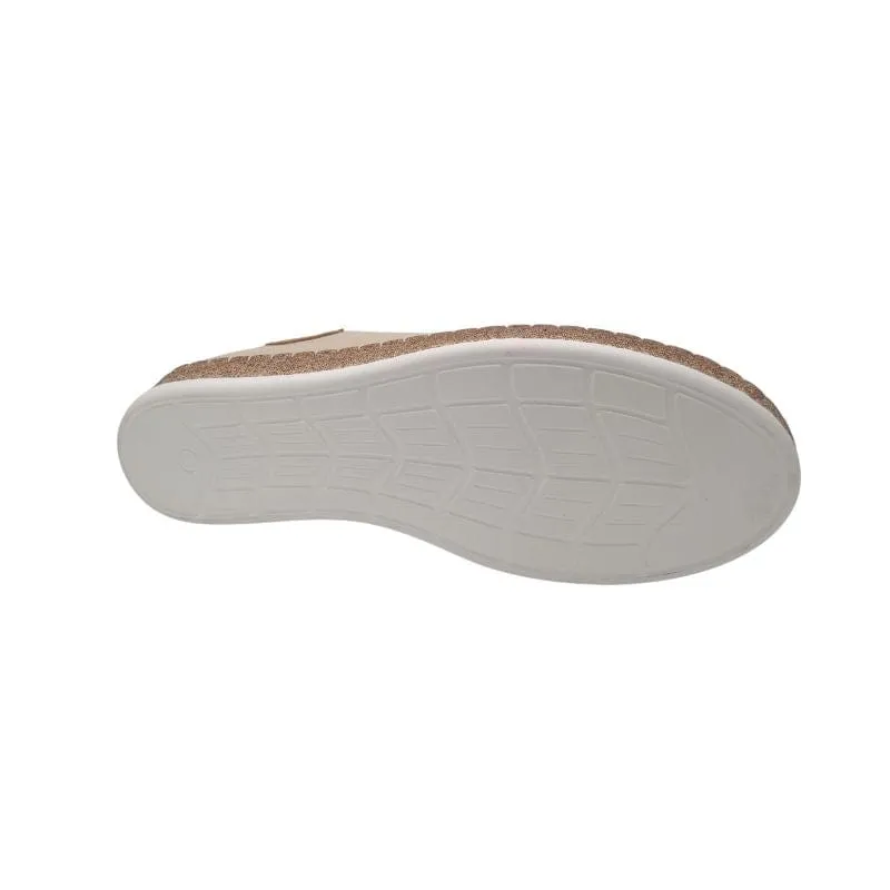 Lunar Womens Beige Plimsoll Shoes - Evie