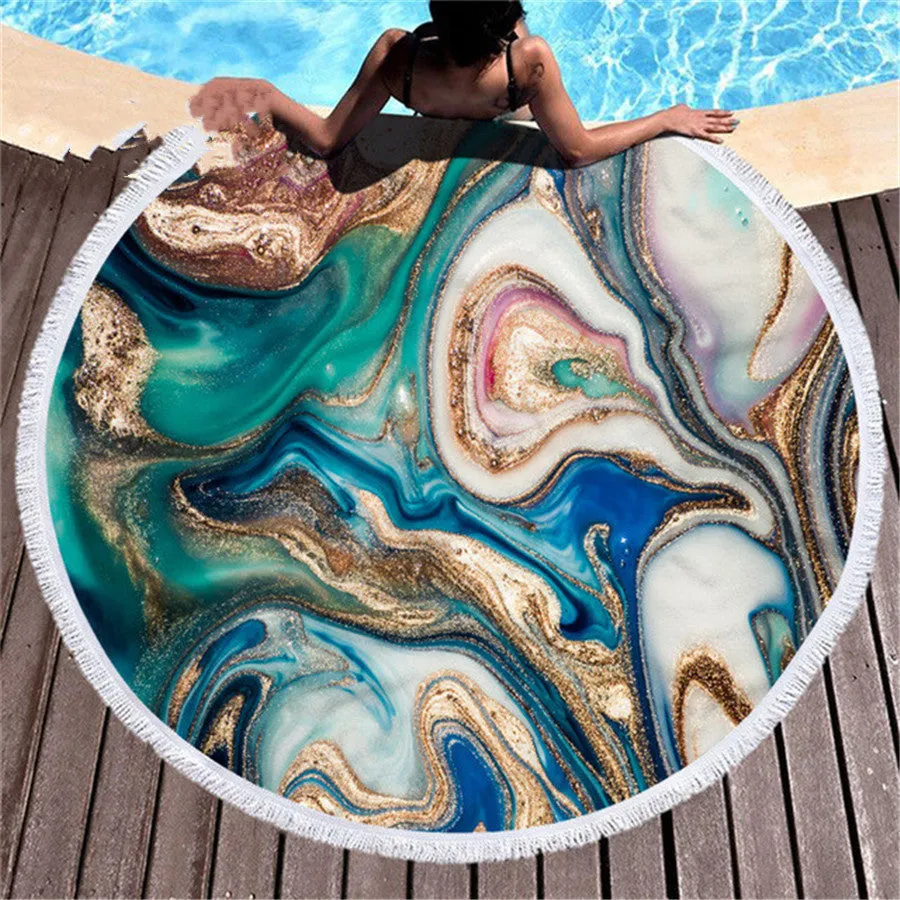 Marbling  Decorative Beach Towel