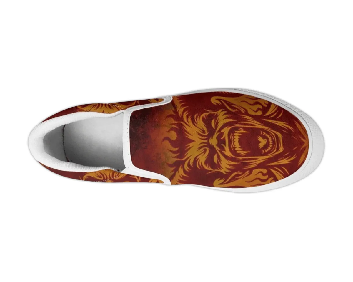 Screaming Demons Slip Ons