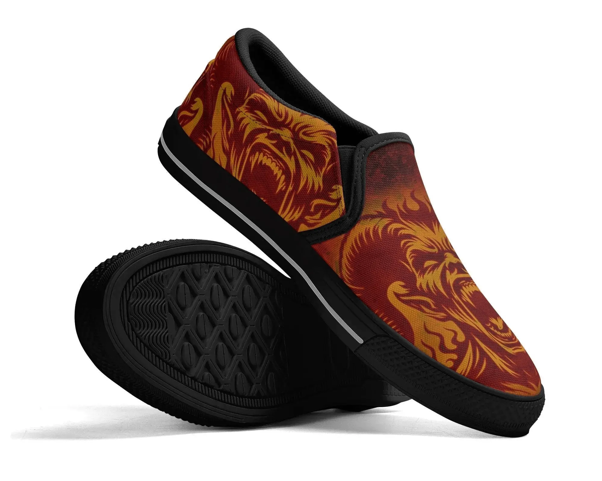 Screaming Demons Slip Ons