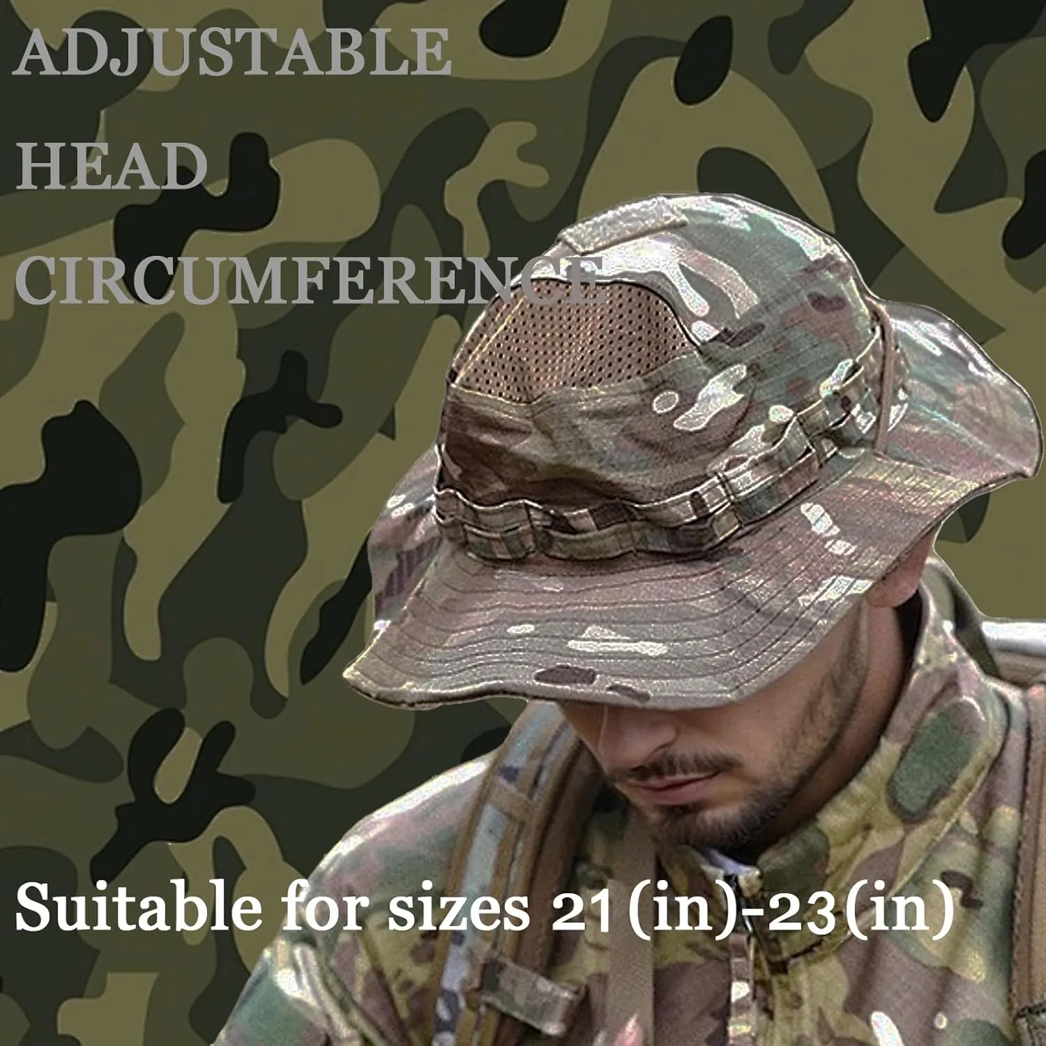 Sun Hat Breathable Boonie Hats for Men Women Fishing Safari Bucket Hat Cap Hunting Outdoor Hiking Camping