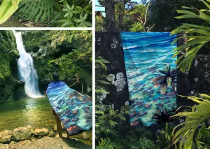 Surfer Towel "Low Tide" by Christie Shinn