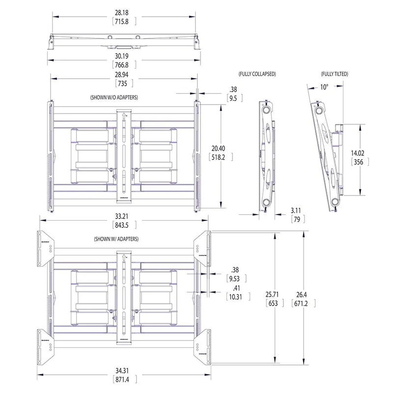 Vogels PFW 6851 Display Wall Mount Turn and Tilt